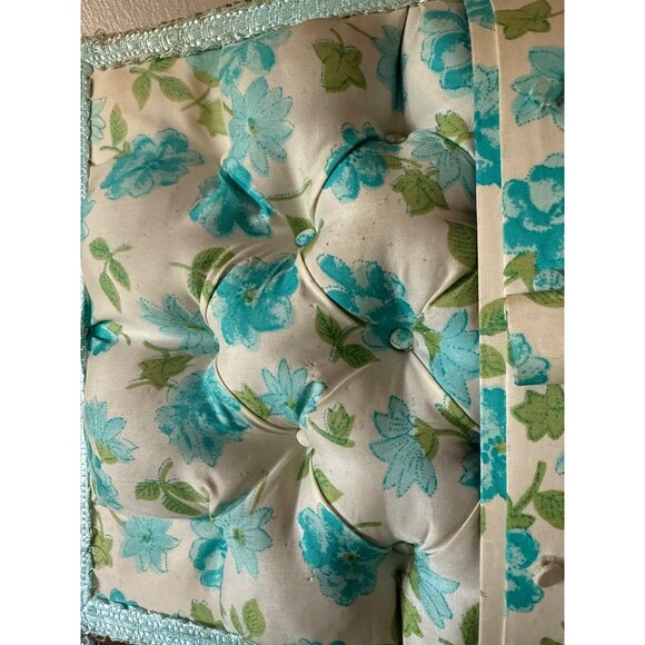 Vintage Dritz Wicker Sewing Basket With Floral Lining & Snap Closure and Handle - Picture 13 of 16